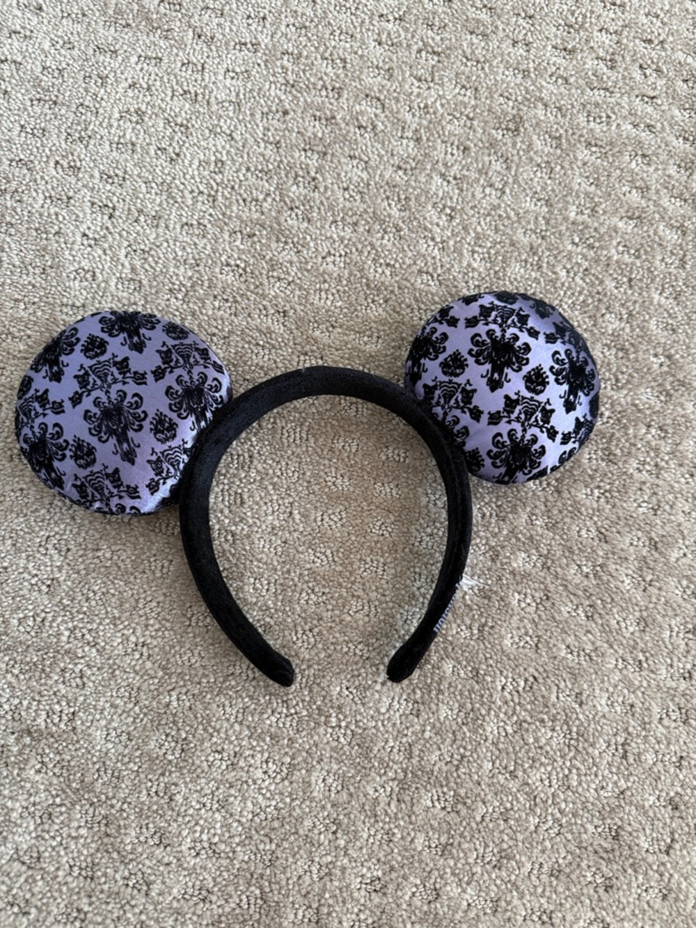 Disney Haunted Mansion Wallpaper Damask Mouse Ears Headband No Bow